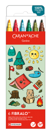 Caran d'Ache Fibralo Kawaii Swiss Mountains Set of 6