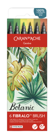 Caran d'Ache Fibralo Brush Botanic Set of 6