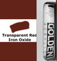 Golden Artist Colors Heavy Body Acrylic: 5oz Transparent Red Iron Oxide