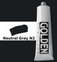 Golden Artist Colors Heavy Body Acrylic: 2oz Neutral Gray N2