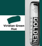 Golden Artist Colors Heavy Body Acrylic: 5oz Historical Viridian Green Hue