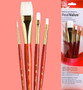 Princeton RealValue Brush Pack White Taklon 4pk- 2, 3/4," 8, & 4