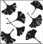 The Crafter's Workshop Stencil Template 6x6" Gingko