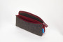 Itoya Midtown Pouch 4x7 Charcoal/Maroon