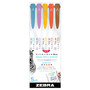 Zebra Mildliner Double-Ended Brush Pen Set of 5 Warm Colors