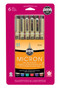 Sakura Pigma Micron Pen 01 Set of 6 Colors