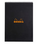 Rhodia Wirebound Pad 8X11" Graph Black