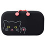 PuniLabo Soft Silicone Zipper Pouch Black Cat