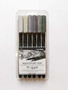 Lyra Aqua Brush Duo Marker Set 6 Grey Tones