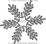 100 Proof Press Rubber Stamp Outline Snowflake