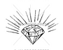 100 Proof Press Rubber Stamp Sparkling Diamond