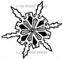 100 Proof Press Rubber Stamp Snowflake Pointy