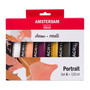 Amsterdam Acrylic 120ml Tube 6 Color Portrait Set