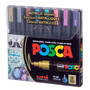 POSCA Paint Marker 8-Color PC-5M Medium Metallic Colors Set
