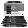 Winsor & Newton ProMarker Black & Blender Set of 6