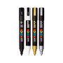 POSCA Paint Marker Set Medium 4 Color Mixed Metallic