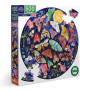 Eeboo Moths 500 Piece Round Puzzle
