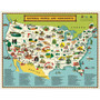 Cavallini & Co. Vintage Inspired 1,000-Piece Puzzle National Parks Map