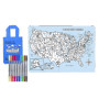 EatSleepDoodle Coloring Placemat To Go USA Map