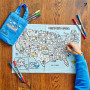 EatSleepDoodle Coloring Placemat To Go USA Map