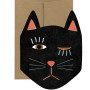 Isatopia Die Cut Card Black Cat Blink