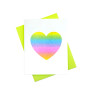 Next Chapter Studio Rainbow Heart Risograph Card