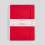 MyPaperclip Executive Series Notebook Soft Cover Large 6.5x9.5" Ruled Red