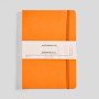 MyPaperclip Executive Series Notebook Soft Cover Large 6.5x9.5" Blank Orange