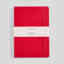MyPaperclip Executive Series Notebook Soft Cover Large 6.5x9.5" Grid Red