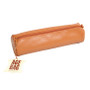 Clairefontaine Genuine Leather Round Pencil Case Tan