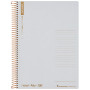 Maruman Spiral Notebook Basic Horizontal Border 150 Sheets B5 7x9" Grey