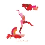 Paint Peels Stickers Vibrant Reds