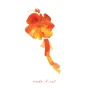 Paint Peels Stickers Vibrant Oranges