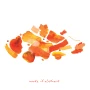 Paint Peels Stickers Vibrant Oranges