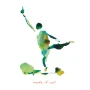 Paint Peels Stickers Vibrant Greens