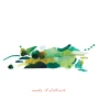 Paint Peels Stickers Vibrant Greens