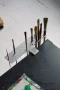 AKZ Tools Table Mount Aluminum Brush Holder Small