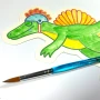 OOLY Playful Painters Easy Watercolor Painting Kit Chills & Thrills Dinos