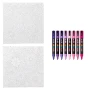 POSCA Paint-By-Number Canvas Kit Lilac Dreams