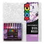 POSCA Paint-By-Number Canvas Kit Lilac Dreams