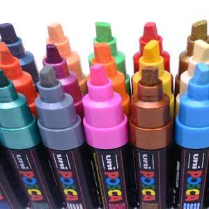 uni POSCA 8pk PC-3M Water Based Paint Markers Fine Tip 0.9 -1.3mm in  Assorted Colors