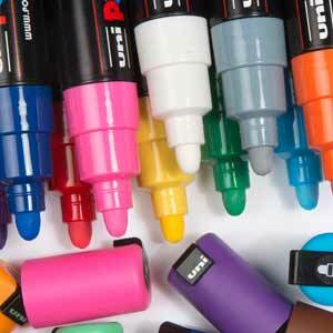 uni POSCA 8pk PC-3M Water Based Paint Markers Fine Tip 0.9 -1.3mm in  Assorted Colors