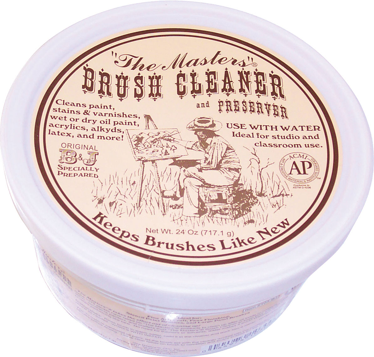 Master's Brush Cleaner 1oz Jar - Wet Paint Artists' Materials and