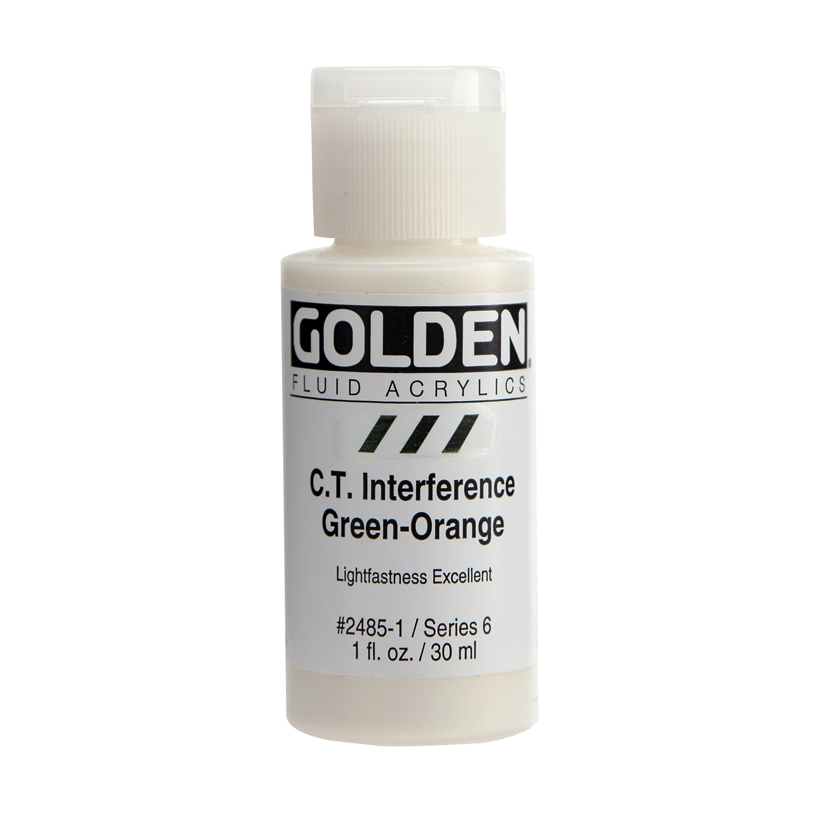 Golden Artist Colors Fluid Acrylic 1oz CT Interference GreenOrange