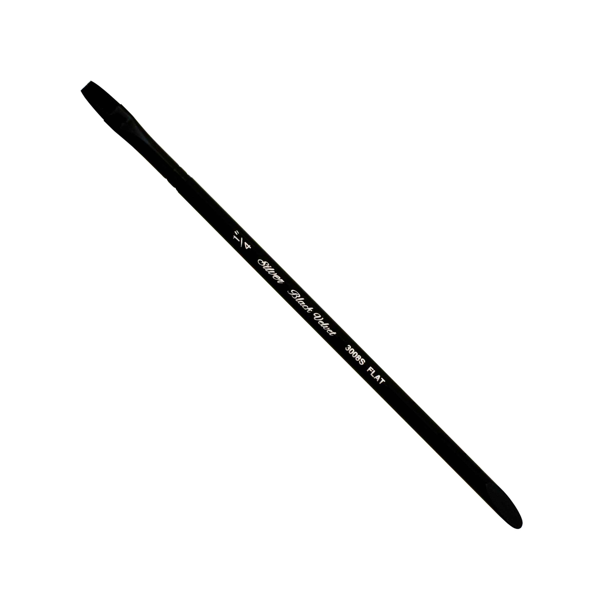 Black Velvet Silver Brush Flat 3008S Watercolor Brush 