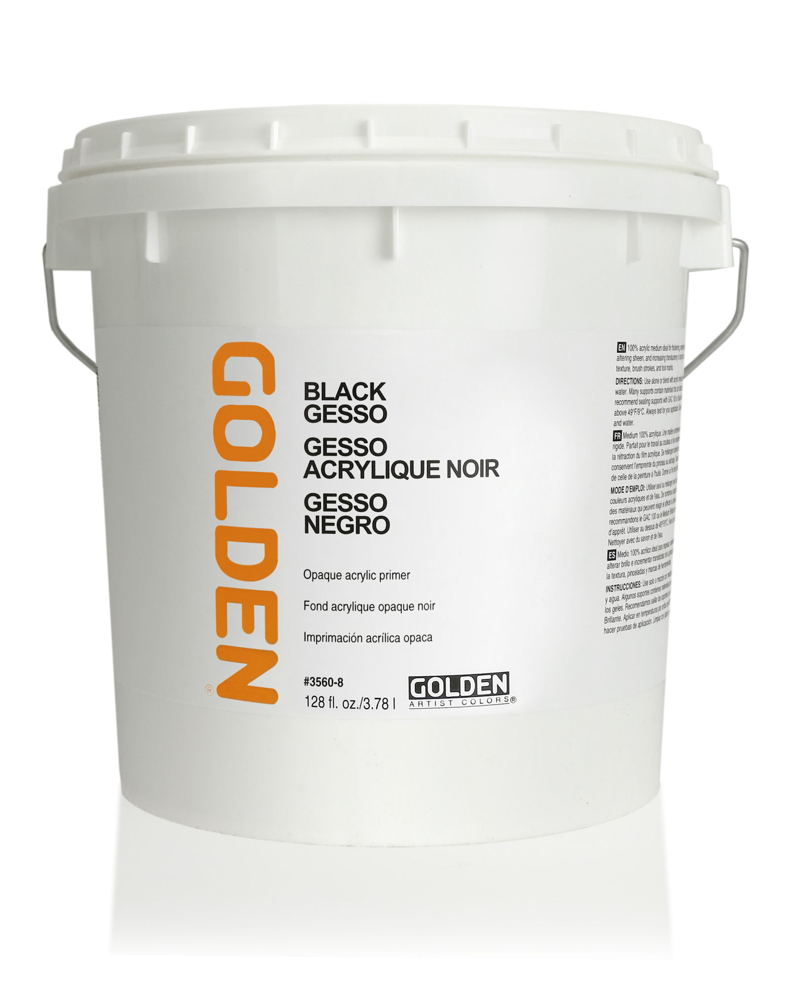 Golden Artist Colors Acrylic Gesso: Gallon Gesso Black - Wet Paint Artists'  Materials and Framing