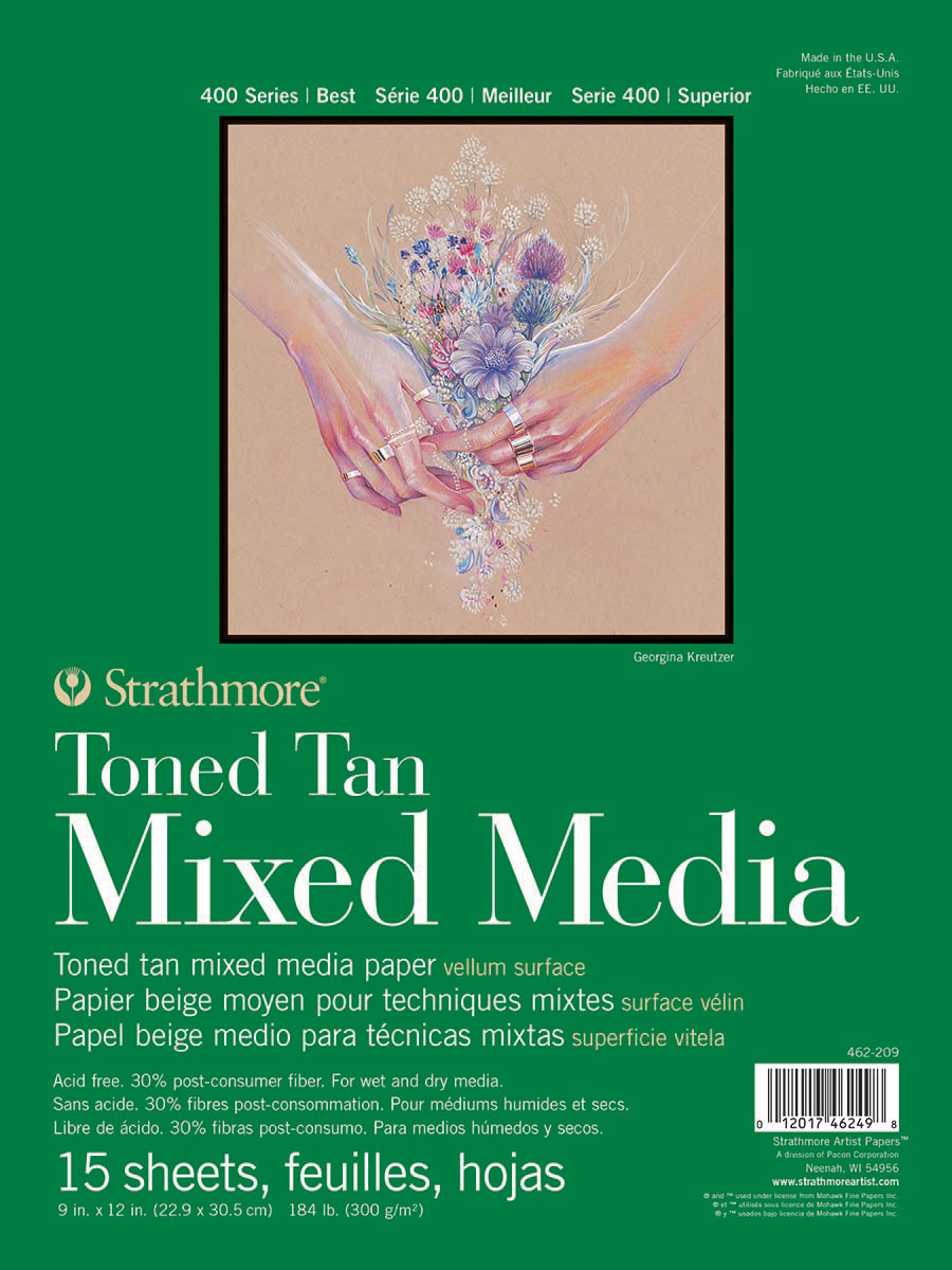 Strathmore Toned Tan Mixed Media Pad 18x24 - Wet Paint Artists