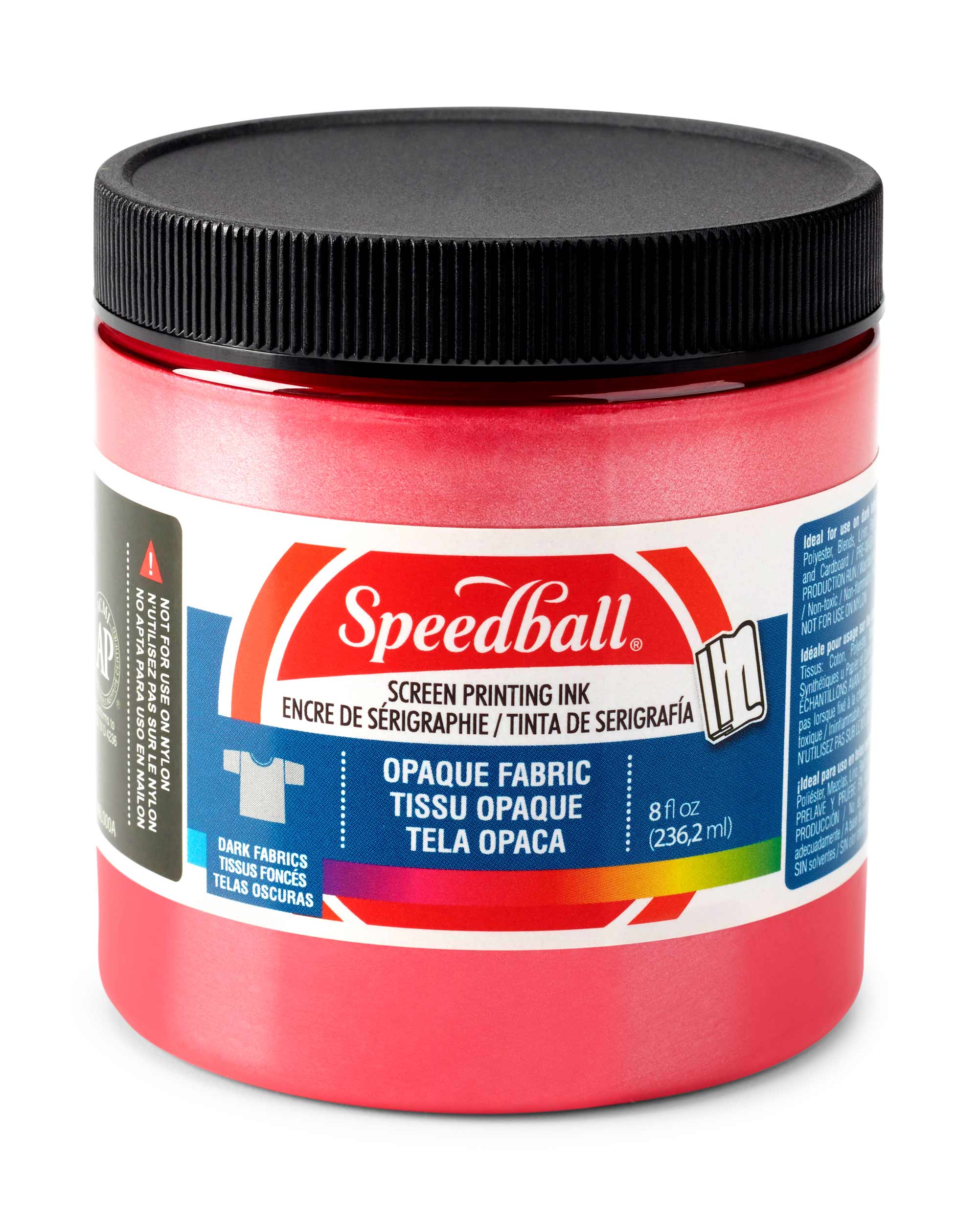 Speedball Screen Ink Fabric Opaque 8oz Raspberry - Wet Paint
