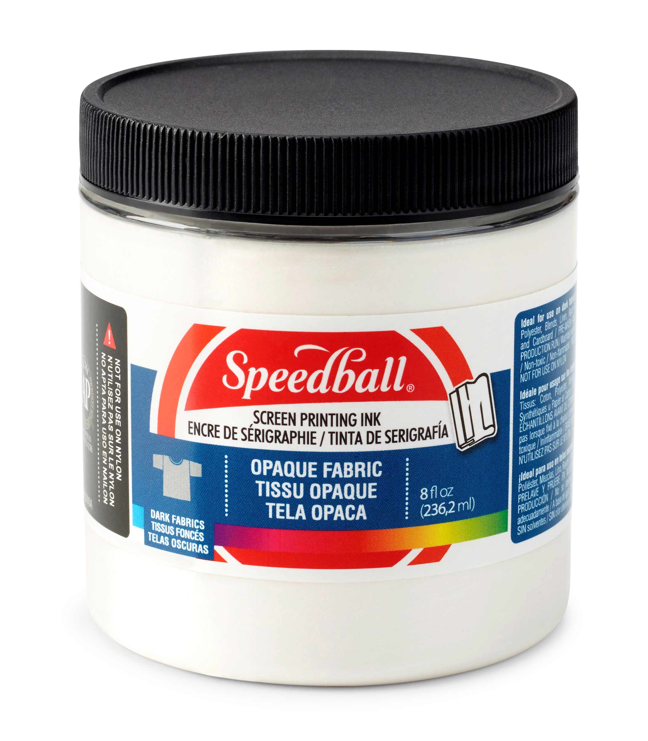 Speedball Screen Ink Fabric Opaque 8oz Pearl White - Wet Paint