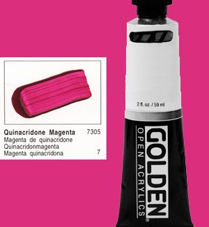 Golden Artist Colors Heavy Body Acrylic: 2oz Quinacridone Magenta